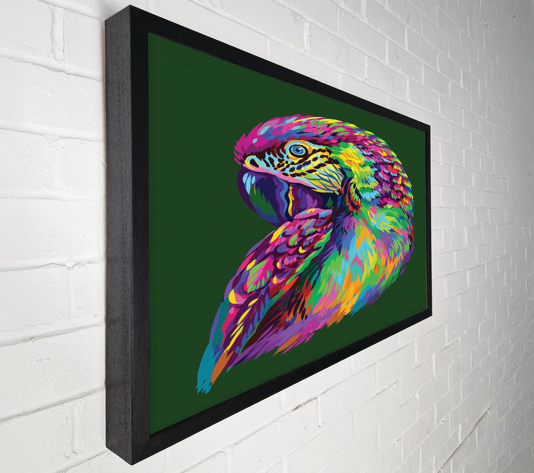  A Canvas Print of The Parrot On Green Canvas Art