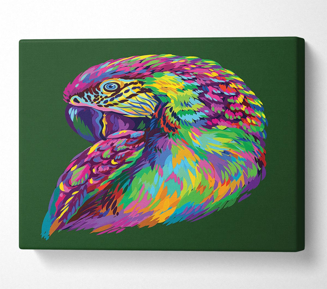  A Canvas Print of The Parrot On Green Canvas Art
