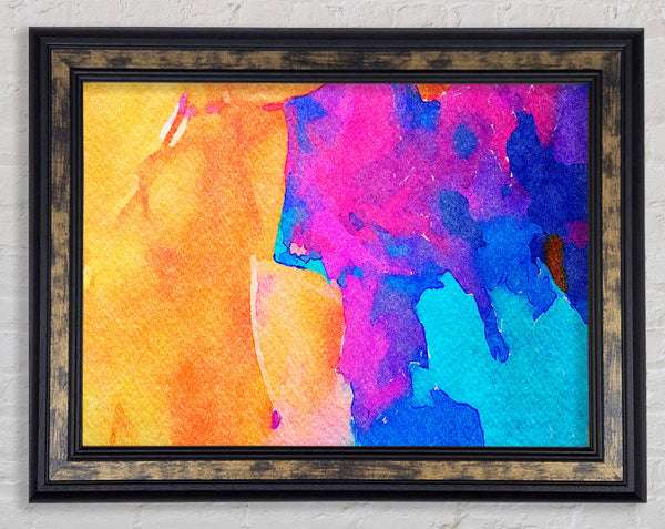 Colour Paint Dabs Framed Print