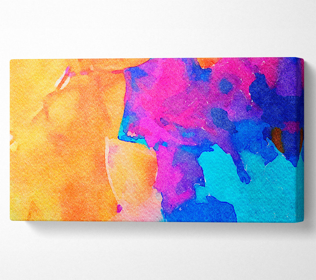  A Canvas Print of Colour Paint Dabs Canvas Print