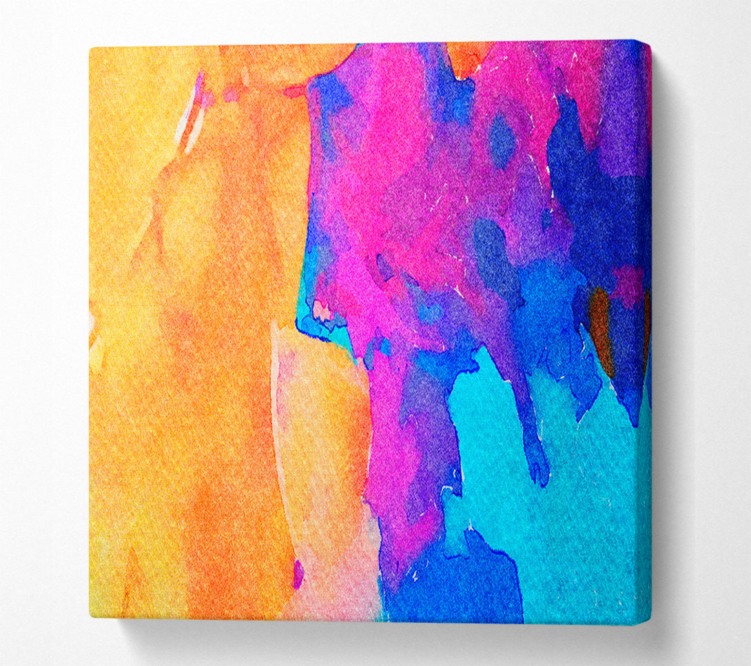  A Canvas Print of Colour Paint Dabs Canvas Print