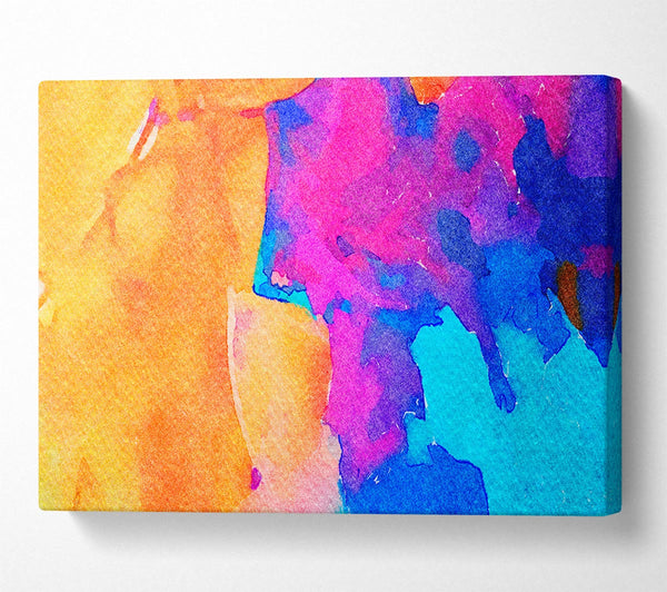  A Canvas Print of Colour Paint Dabs Canvas Print