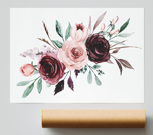 Trio Of Lovely Roses Giclee Print