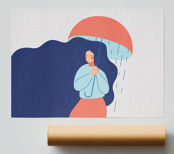 Raining On The Woman Poster