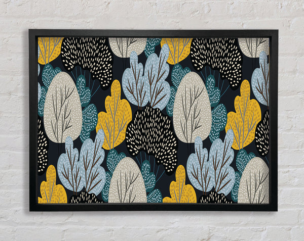 Trees Of Pattern And Colour Framed Print