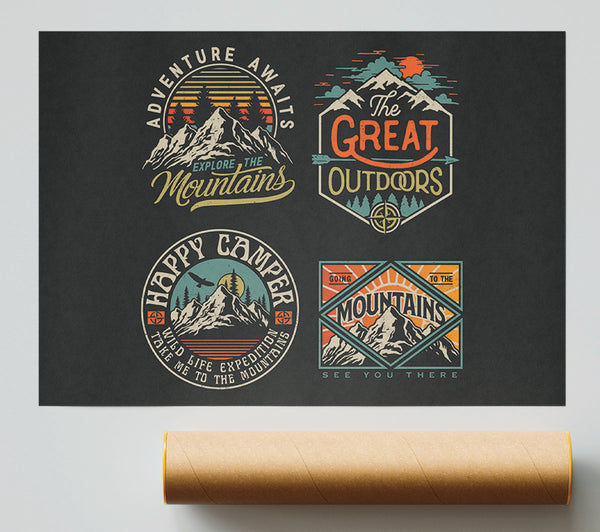 The Camping Crests Poster