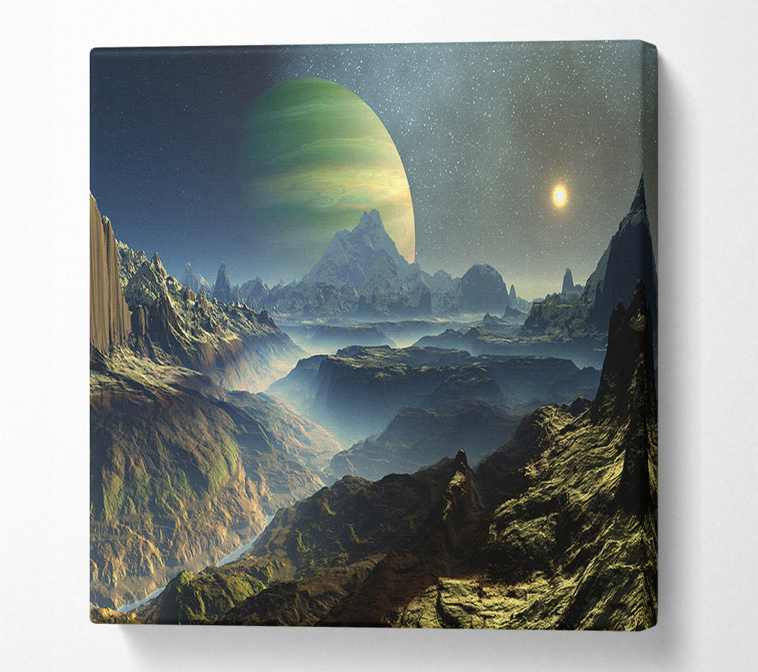  A Canvas Print of The Planet Rises Canvas Art