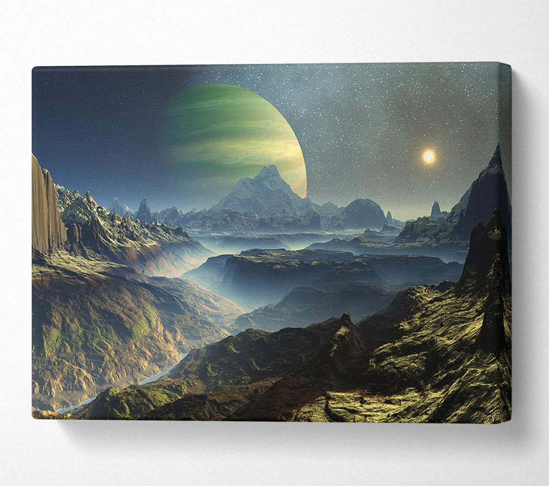  A Canvas Print of The Planet Rises Canvas Art