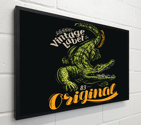 Vintage Label Croc