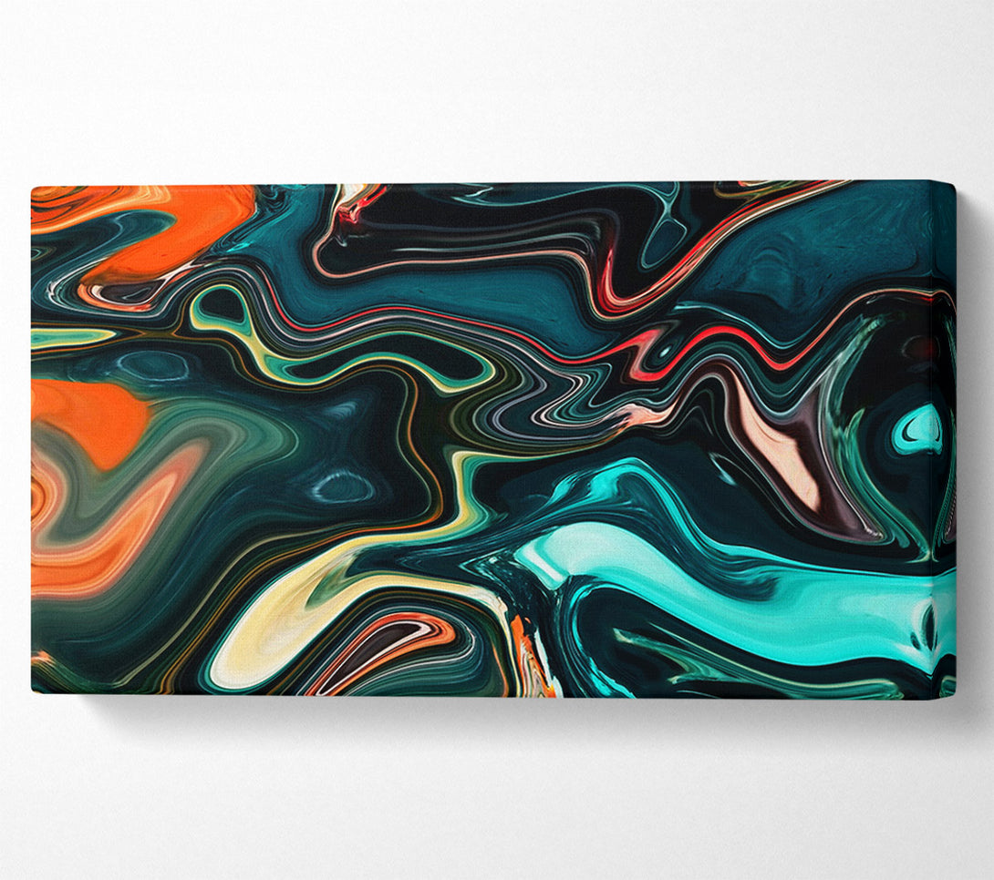  A Canvas Print of Liquid Metal Vivid Melt Canvas Print