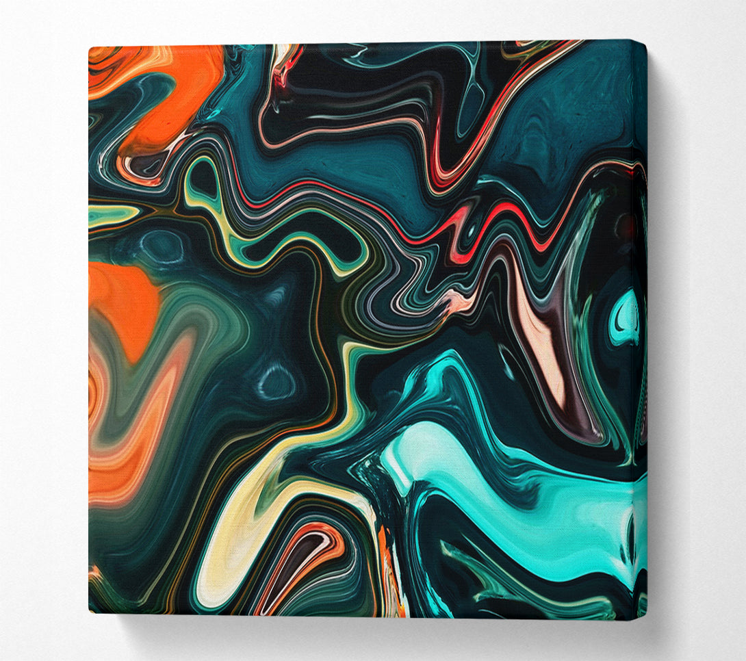  A Canvas Print of Liquid Metal Vivid Melt Canvas Print