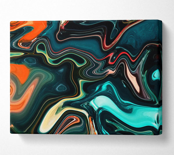  A Canvas Print of Liquid Metal Vivid Melt Canvas Print