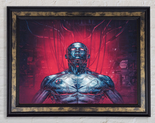 Cyborg Recharge Framed Print