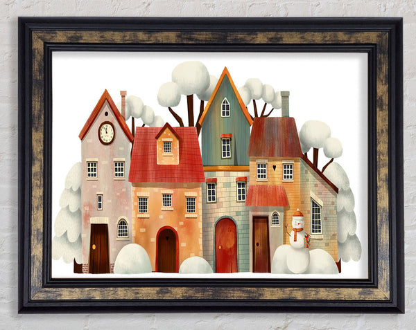 Stack Of Houses Framed Print