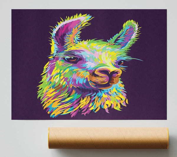 The Llama Head Poster