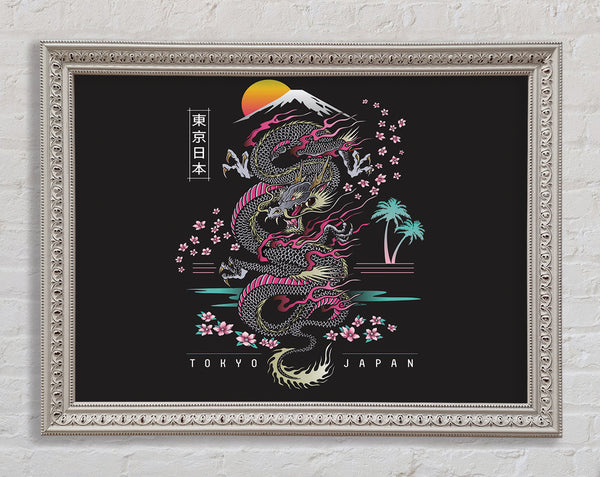 Japanese Dragon Flies Framed Print