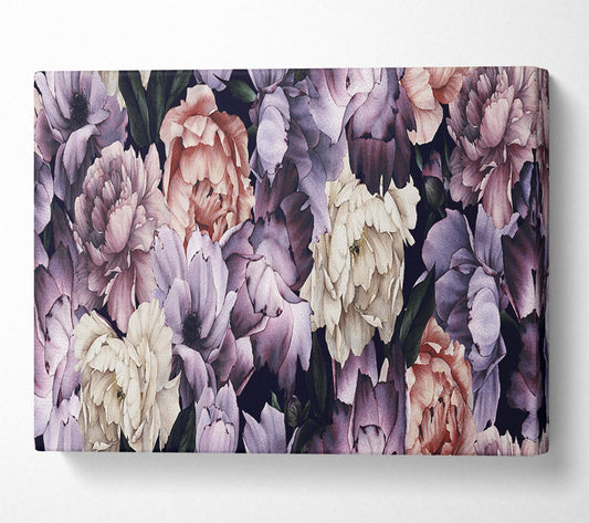 Carnation Petal Cluster Canvas Wall Art
