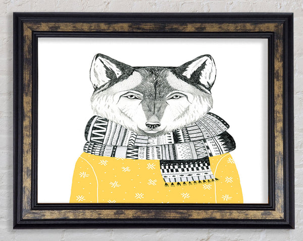 Ready For Winter Fox Framed Print