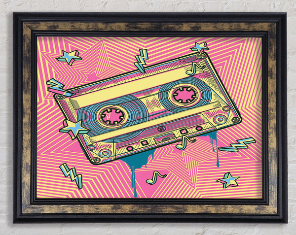 Cassette Tape Jungle Framed Print
