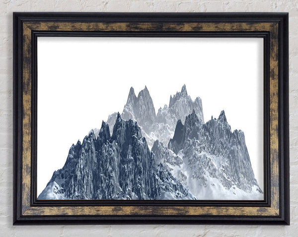 The Shards Of Mountain Framed Print