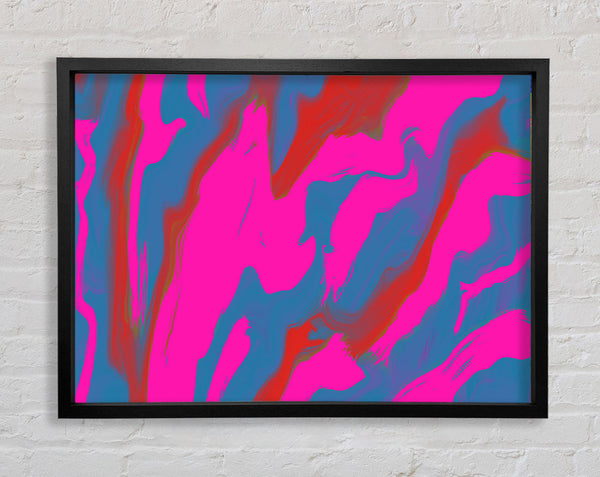 Neon Pink Strikes Framed Print
