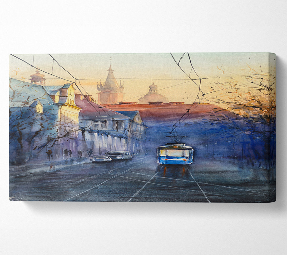  A Canvas Print of The Train Coming Through The Station Canvas Art