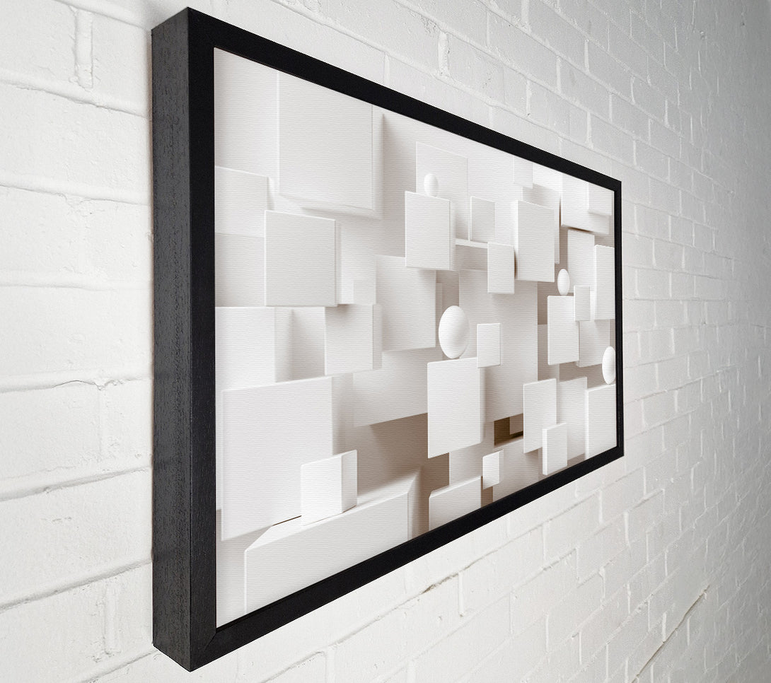  A Canvas Print of Cubes And Spheres White Canvas Print