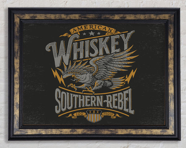 Whiskey Southern Rebel Framed Print