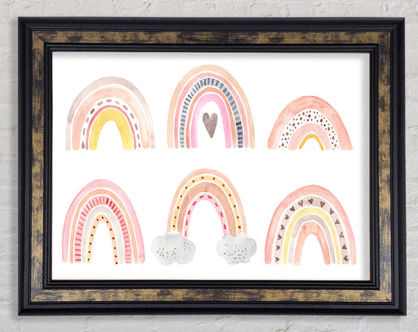 Contemporary Rainbows Framed Print