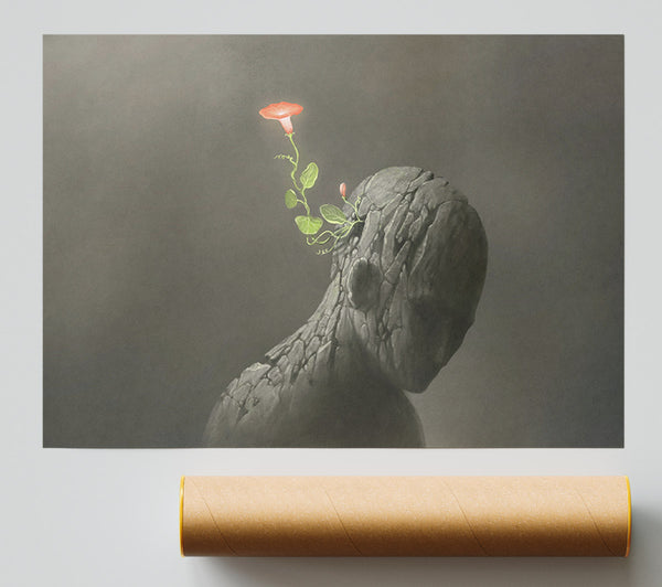 The Flower From The Concrete Man Giclee Print