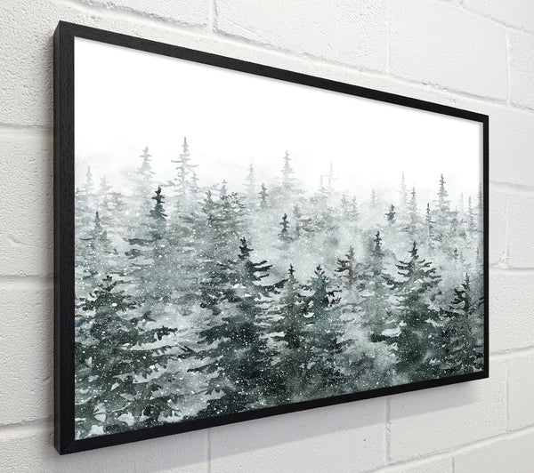 Snowy Top Trees Winter