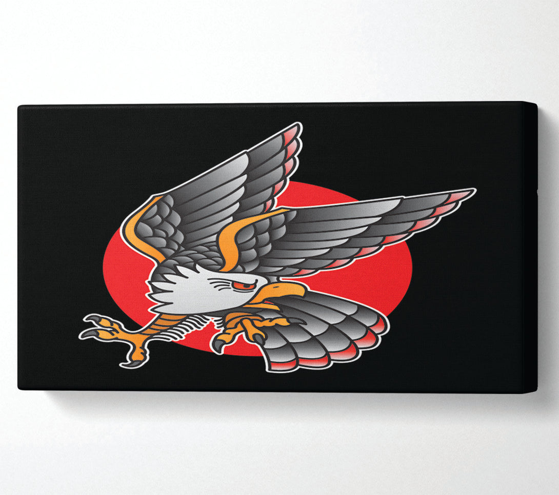  A Canvas Print of Tattoo Eagle Sun Canvas Print