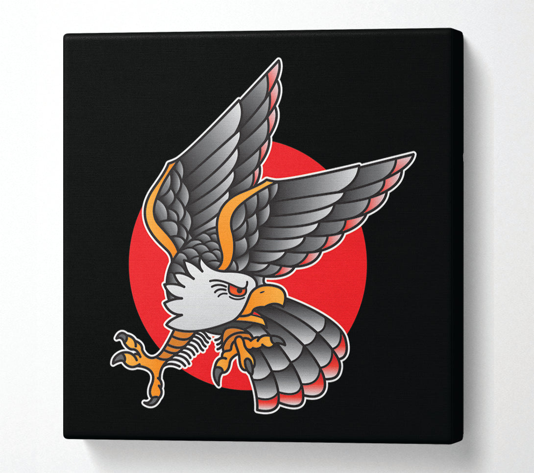  A Canvas Print of Tattoo Eagle Sun Canvas Print