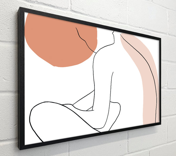 The Sitting Woman Line Drawing