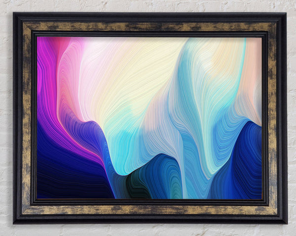 Dropping Colour And Waves Framed Print