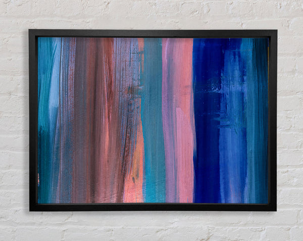 Vertical Drop Of Waves Framed Print
