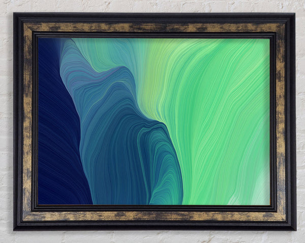 Green Formation Of Colour Framed Print