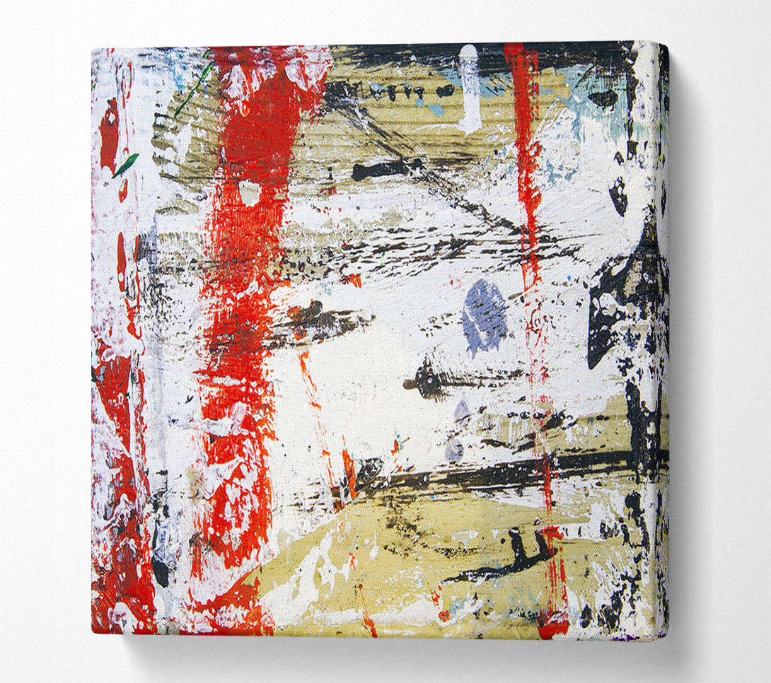  A Canvas Print of Distorted Red Patch Canvas Print
