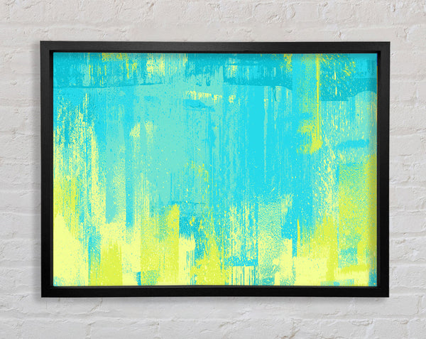 Vivid Blue Aqua Paint Framed Print
