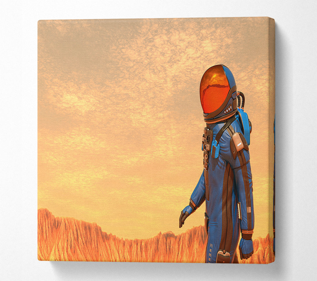  A Canvas Print of The Space Man In Mars Canvas Print