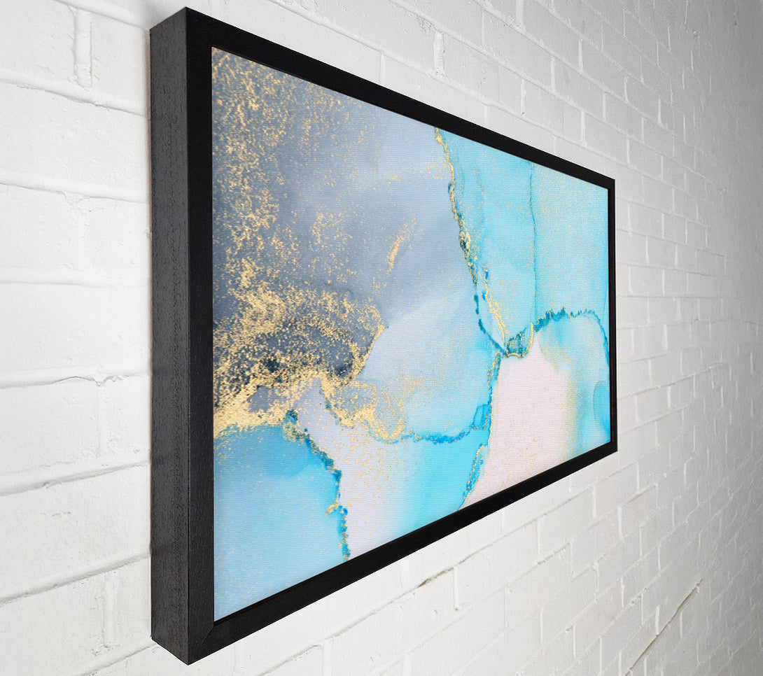  A Canvas Print of The Blue And Grey Glitter Canvas Art