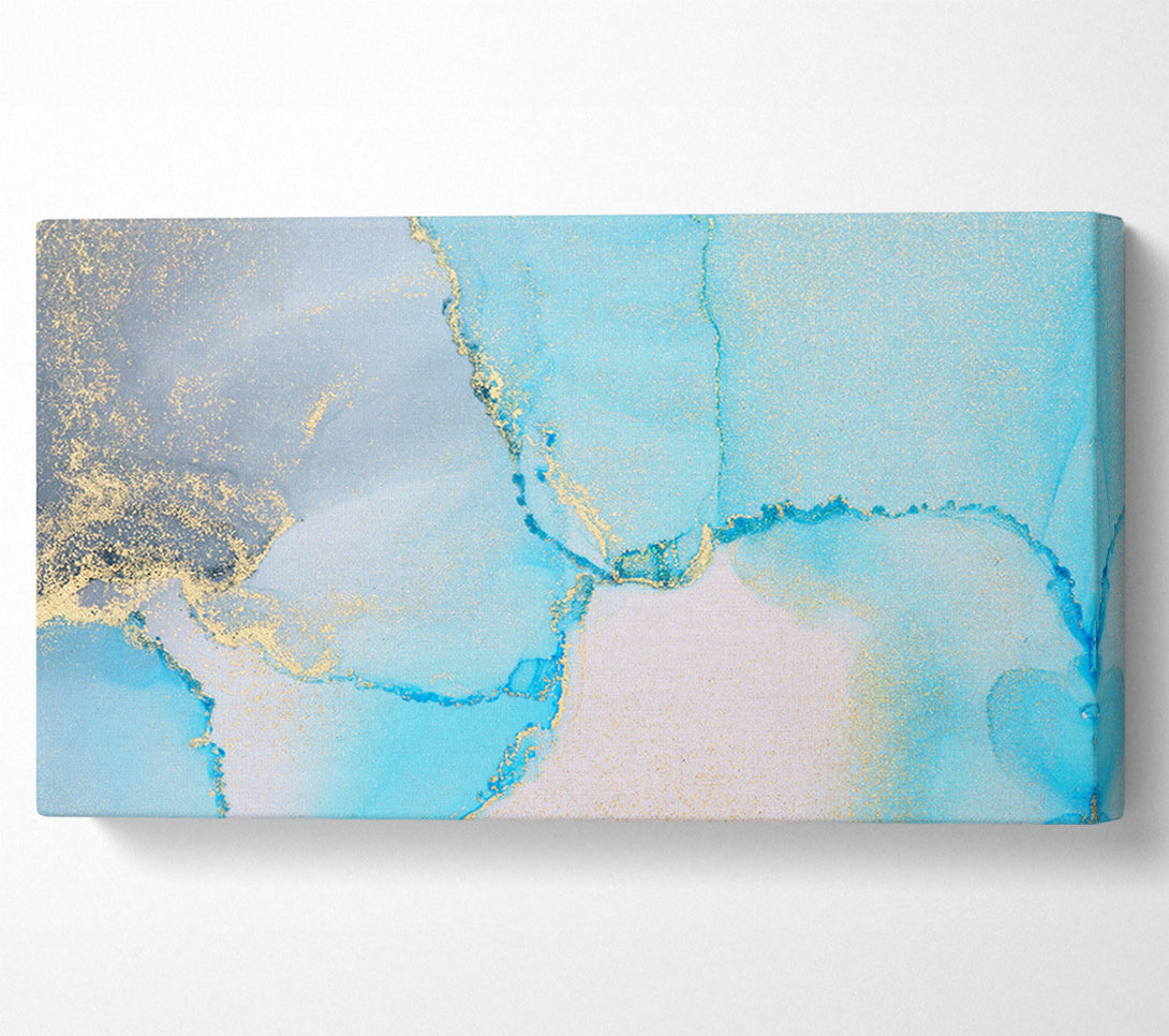  A Canvas Print of The Blue And Grey Glitter Canvas Art