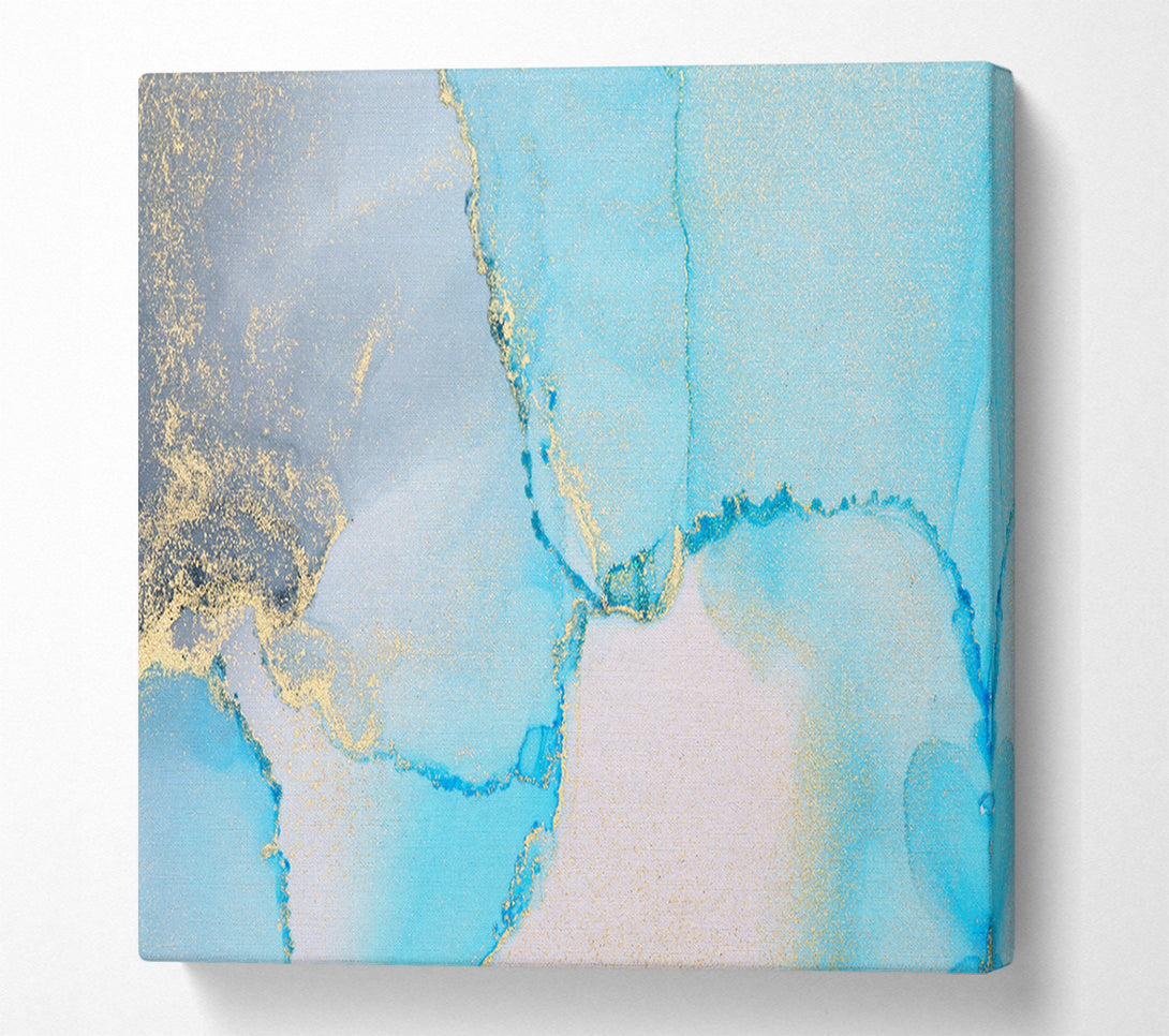  A Canvas Print of The Blue And Grey Glitter Canvas Art