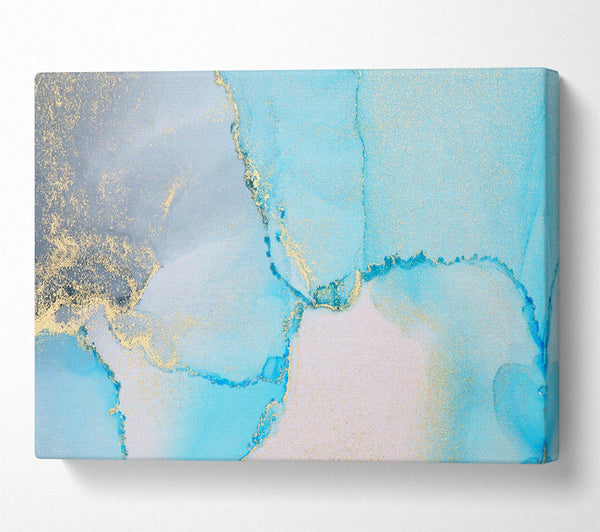  A Canvas Print of The Blue And Grey Glitter Canvas Art