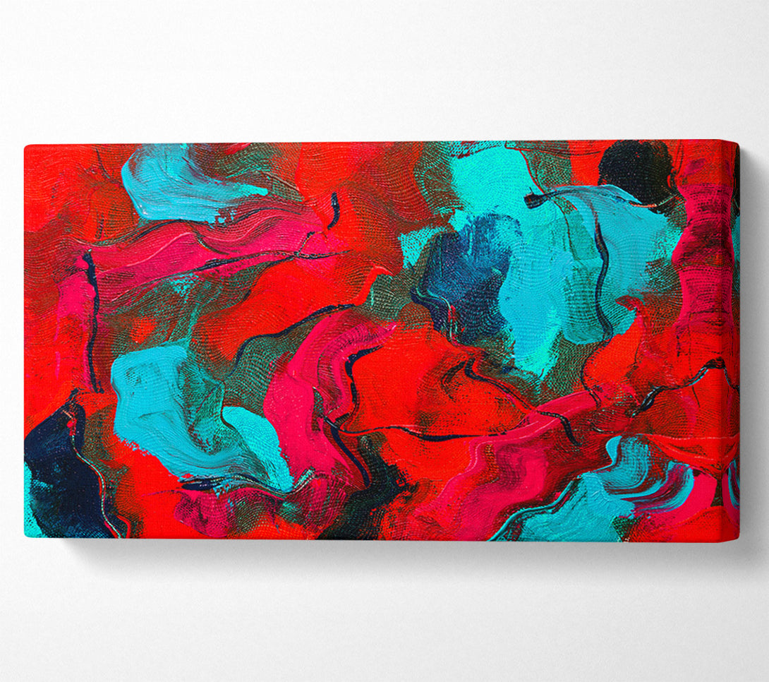  A Canvas Print of The Red And Blue Splodge Canvas Print