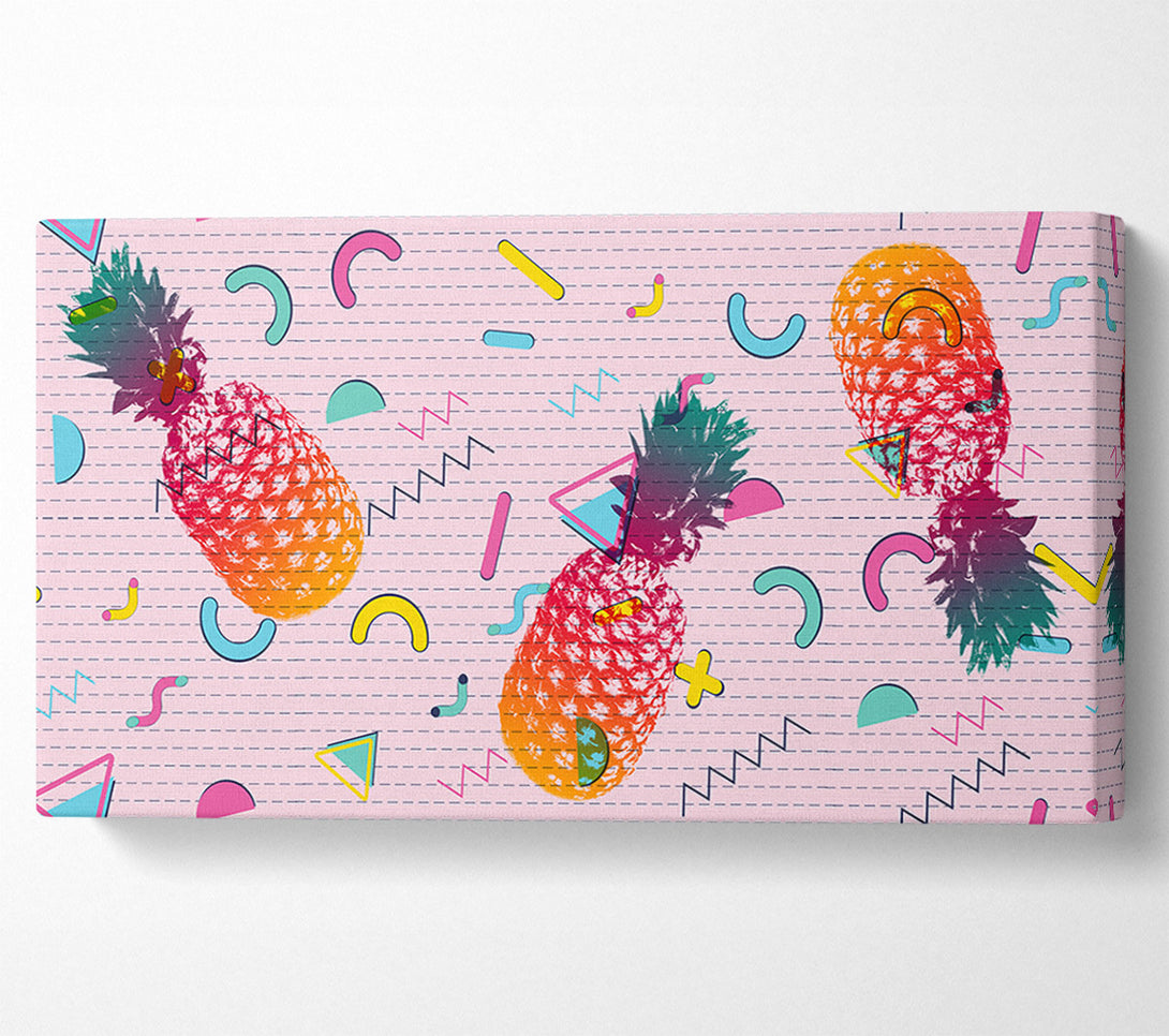  A Canvas Print of Pineapple Abstract Pattern Canvas Wall Art