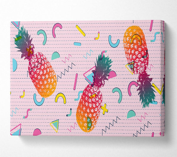  A Canvas Print of Pineapple Abstract Pattern Canvas Wall Art