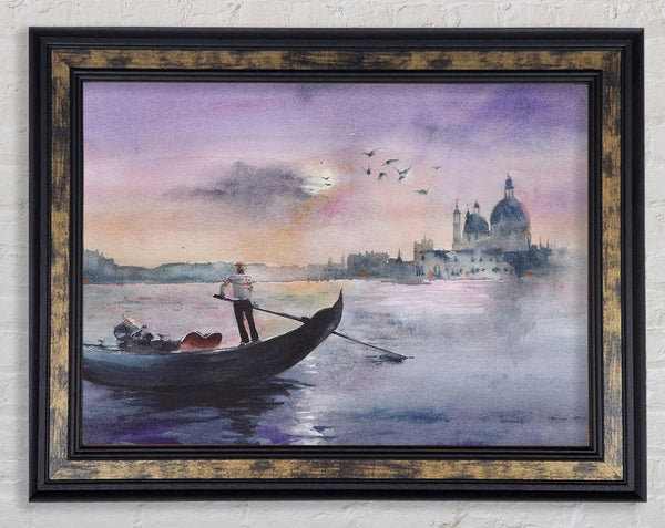 Rowing To Italy Framed Print