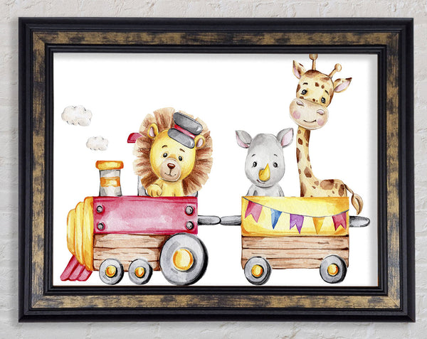 The Animal Train Framed Print