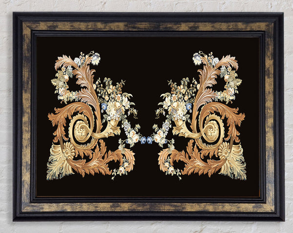 The Vintage Floral Pattern Framed Print
